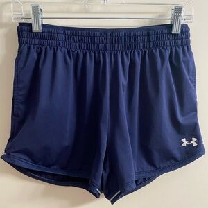 Under Armour Women's Dark Blue Fly-By 2.0 Athletic Shorts Size M